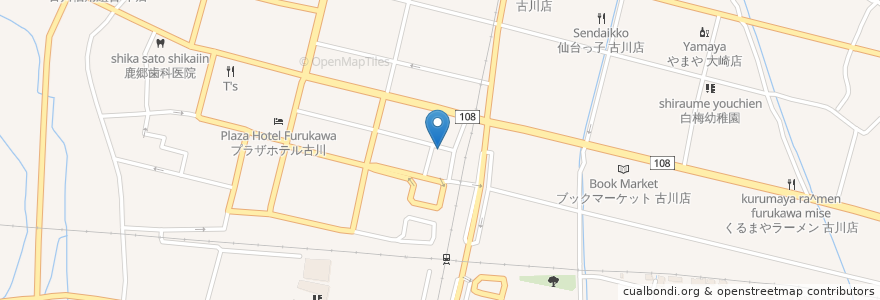 Mapa de ubicacion de けろじん en Japon, Préfecture De Miyagi, 大崎市.