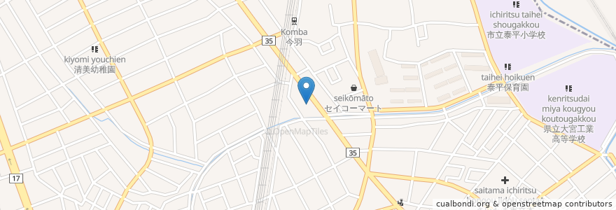 Mapa de ubicacion de 市場場外食堂大島屋 en 日本, 埼玉県, さいたま市, 北区.