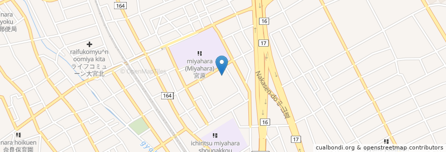 Mapa de ubicacion de 耳鼻咽喉科かわた医院 en Giappone, Prefettura Di Saitama, さいたま市, 北区.