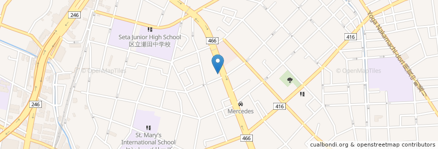 Mapa de ubicacion de Antonio’s Deli en Japon, Tokyo, 世田谷区.