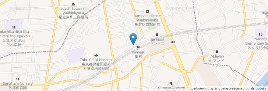 Mapa de ubicacion de 仙台平禄 en 日本, 東京都, 足立区.