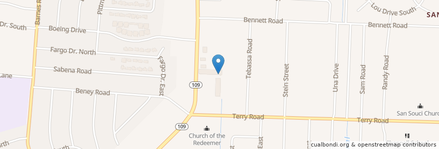Mapa de ubicacion de One In Christ Church en Estados Unidos De América, Florida, Condado De Duval, Jacksonville.