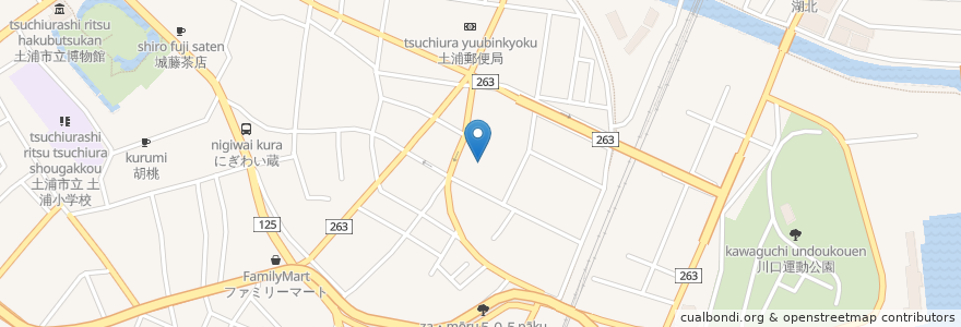 Mapa de ubicacion de 鷲神社 en Japon, Préfecture D'Ibaraki, 土浦市.