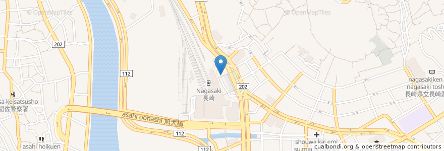 Mapa de ubicacion de 駅レンタカー en 日本, 长崎县, 长崎市.