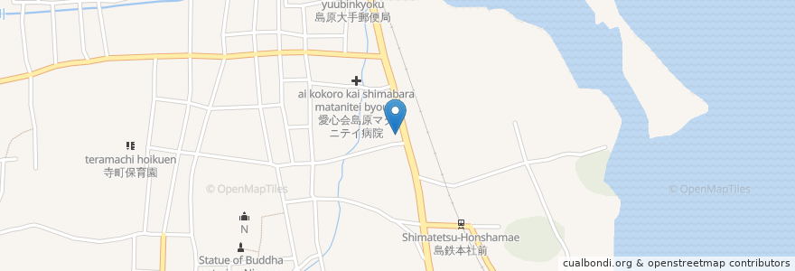 Mapa de ubicacion de Ramen Famous en 日本, 長崎県, 島原市.