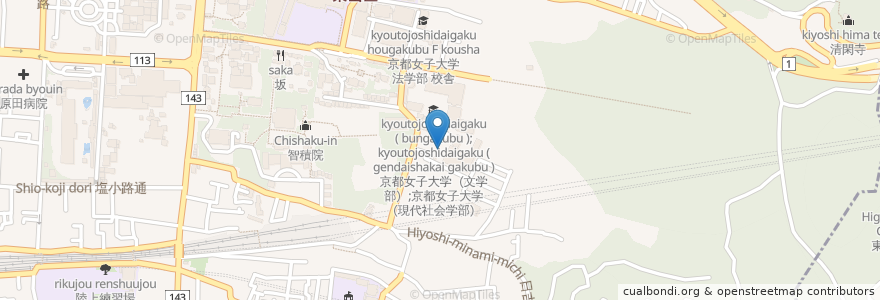 Mapa de ubicacion de ポンテリカ en Japon, Préfecture De Kyoto, 京都市, 東山区.