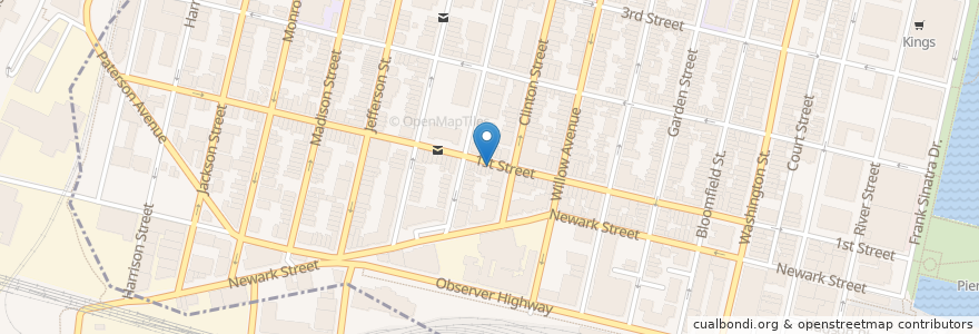 Mapa de ubicacion de Nag's Head Pub en United States, New Jersey, Hudson County, Hoboken.