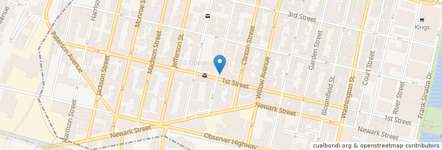 Mapa de ubicacion de Cresthill Academy en États-Unis D'Amérique, New Jersey, Hudson County, Hoboken.