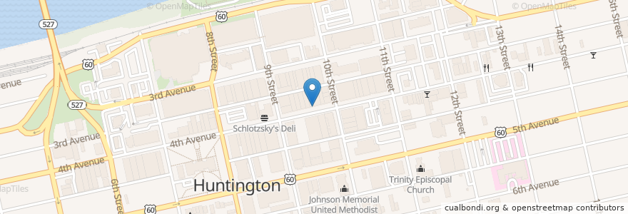 Mapa de ubicacion de Jockey Club en États-Unis D'Amérique, Virginie-Occidentale, Huntington, Cabell County.
