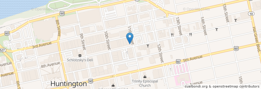Mapa de ubicacion de Robert C. Byrd Institute for Advanced Flexible Manufacturing en 美利坚合众国/美利堅合眾國, 西弗吉尼亚州/ 西維吉尼亞州 / 西維珍尼亞州, Huntington, Cabell County.