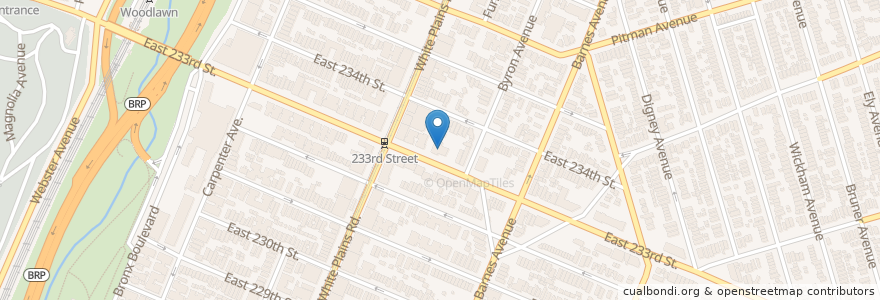 Mapa de ubicacion de Chase en États-Unis D'Amérique, New York, New York, Bronx County, The Bronx.