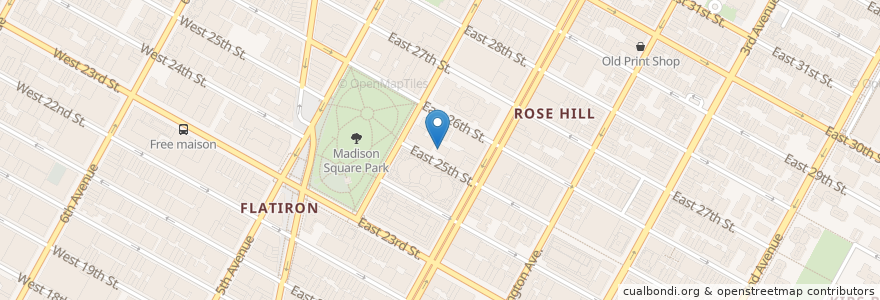 Mapa de ubicacion de Manhattan Foot Specialists en Estados Unidos De América, Nueva York, Nueva York, New York County, Manhattan, Manhattan Community Board 5.
