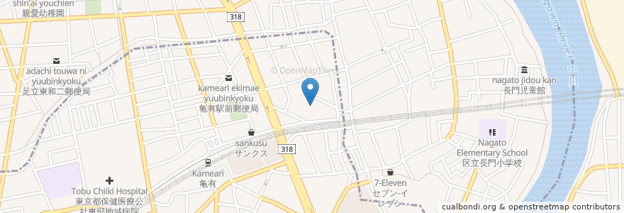 Mapa de ubicacion de 見性寺 en Japón, Tokio, Adachi.