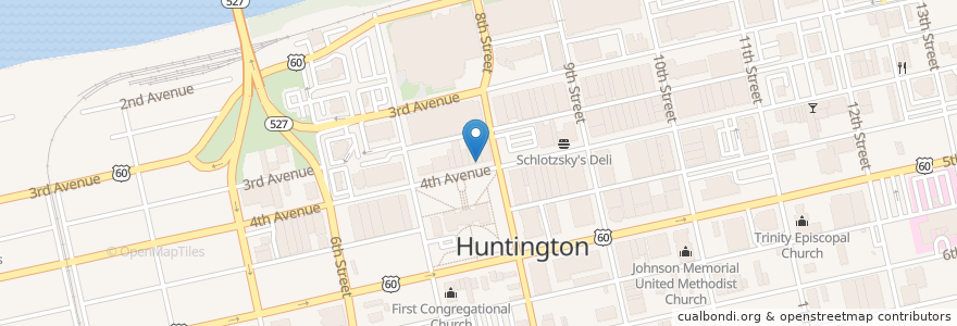 Mapa de ubicacion de Family Court en アメリカ合衆国, ウェストバージニア州, Huntington, Cabell County.