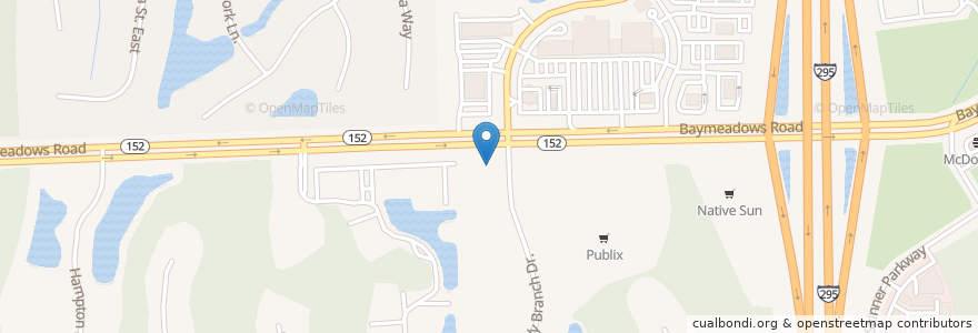 Mapa de ubicacion de Baptist Primary Care en États-Unis D'Amérique, Floride, Comté De Duval, Jacksonville.