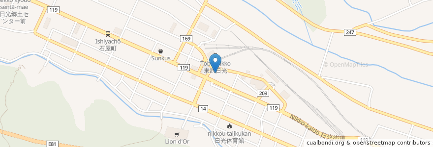 Mapa de ubicacion de カフェ・ラ・セゾン en 日本, 栃木県, 日光市.
