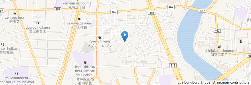 Mapa de ubicacion de 香念寺 en 日本, 東京都, 葛飾区.