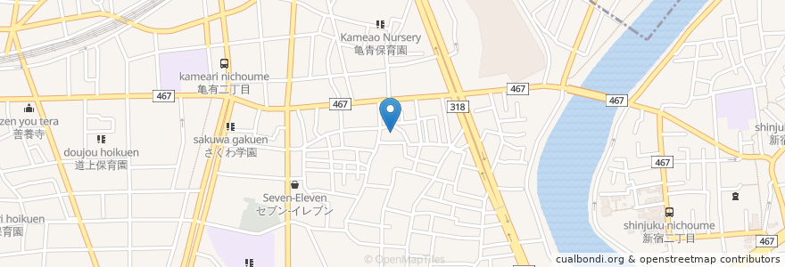 Mapa de ubicacion de 祥雲寺 en اليابان, 東京都, 葛飾区.
