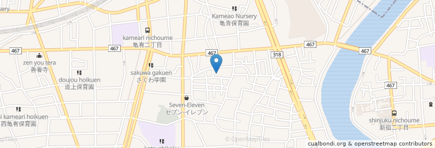 Mapa de ubicacion de 慈眼寺 en 日本, 東京都, 葛飾区.