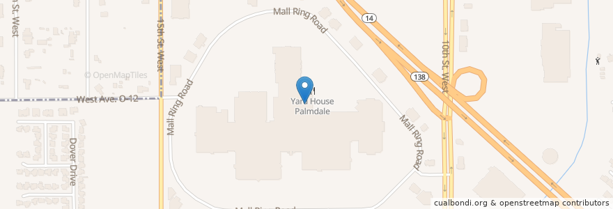 Mapa de ubicacion de Claim Jumper en Amerika Birleşik Devletleri, Kaliforniya, Los Angeles County, Palmdale.