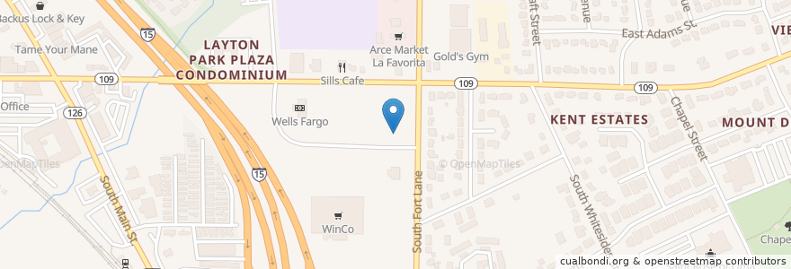 Mapa de ubicacion de Beans & Brews Coffee House en Amerika Syarikat, Utah, Davis County, Layton.