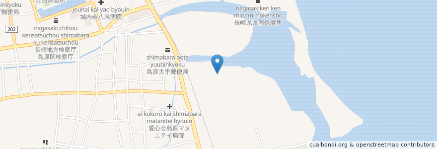 Mapa de ubicacion de Beef Steak en 일본, 나가사키현, 島原市.