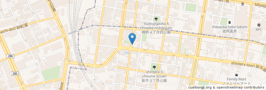 Mapa de ubicacion de black moon en 日本, 宮城県, 仙台市, 青葉区, 若林区.