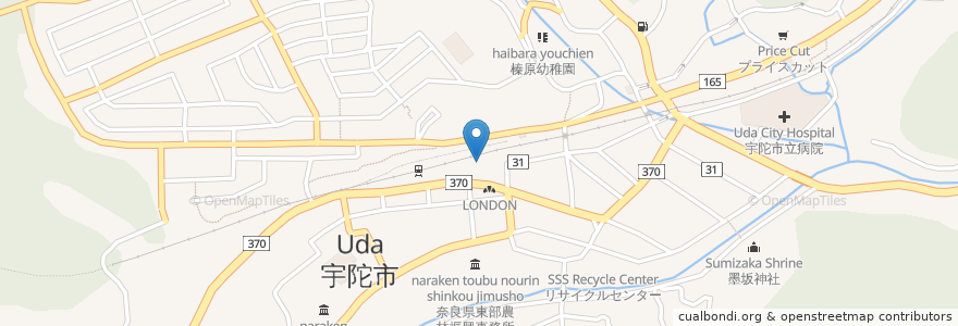 Mapa de ubicacion de 茶店珈琲 en Japón, Prefectura De Nara, 宇陀市.