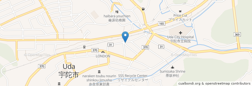 Mapa de ubicacion de 和カフェダイニングきえん en Japon, Préfecture De Nara, 宇陀市.