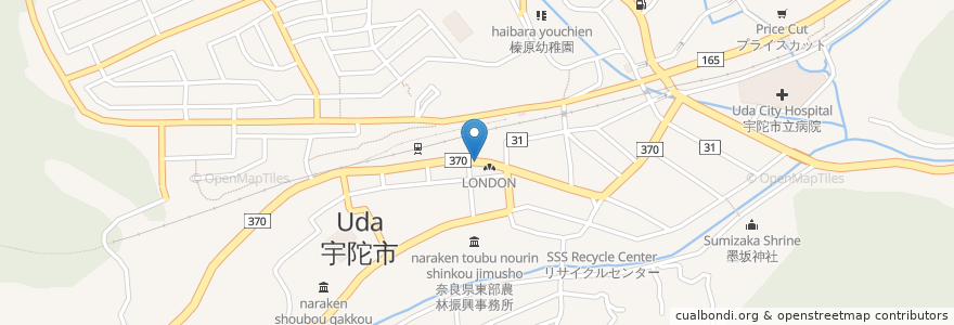 Mapa de ubicacion de 勉強倶楽部　東大和学舎 en 日本, 奈良県, 宇陀市.