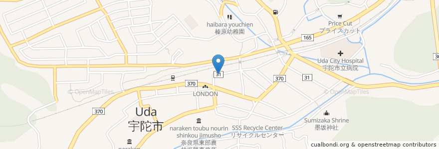 Mapa de ubicacion de カラオケ歌謡スタジオ　花舞 en 일본, 나라현, 宇陀市.