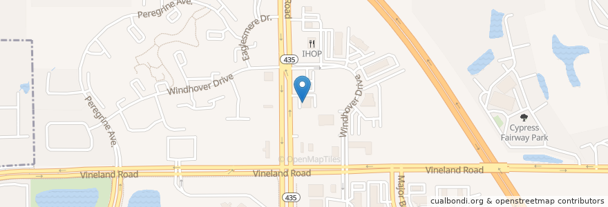 Mapa de ubicacion de Alchemy Lounge en United States, Florida, Orange County, Orlando.