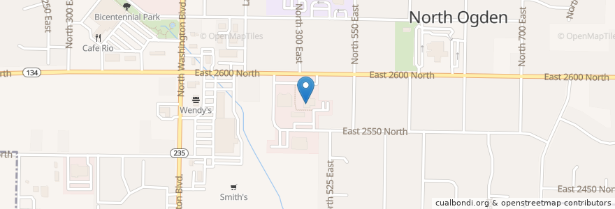 Mapa de ubicacion de North Ogden Police Department en United States, Utah, Weber County, North Ogden.