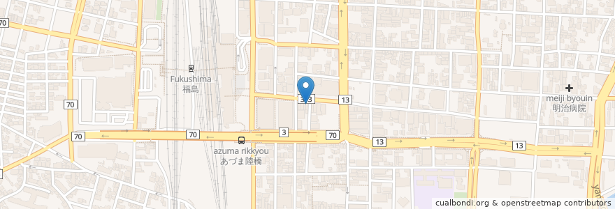 Mapa de ubicacion de なか卯 en اليابان, فوكوشيما, 福島市.