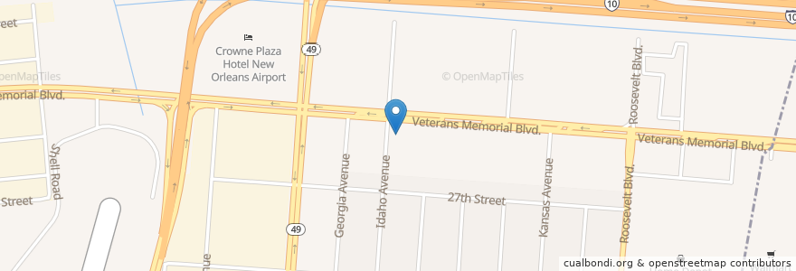 Mapa de ubicacion de Joe's Cafe en Estados Unidos Da América, Luisiana, Jefferson Parish, Kenner.
