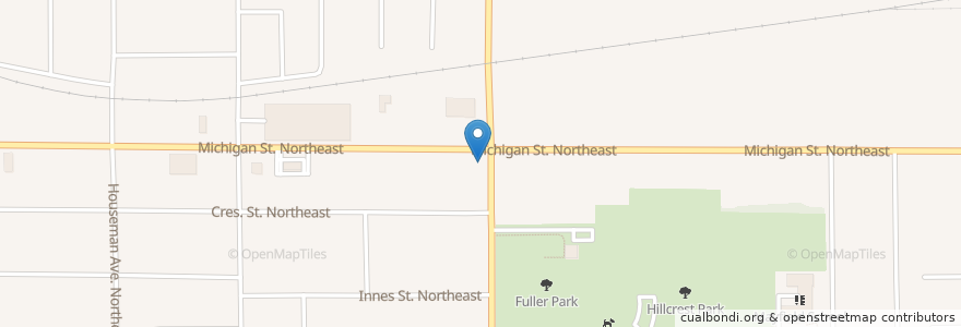 Mapa de ubicacion de Subway en Stati Uniti D'America, Michigan, Kent County, Grand Rapids.