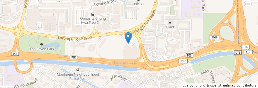 Mapa de ubicacion de Toast Box en سنغافورة, Central.