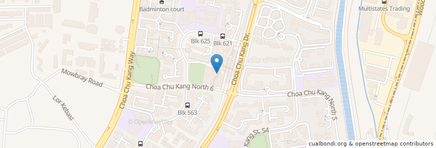 Mapa de ubicacion de Toast Box en سنغافورة, Northwest.