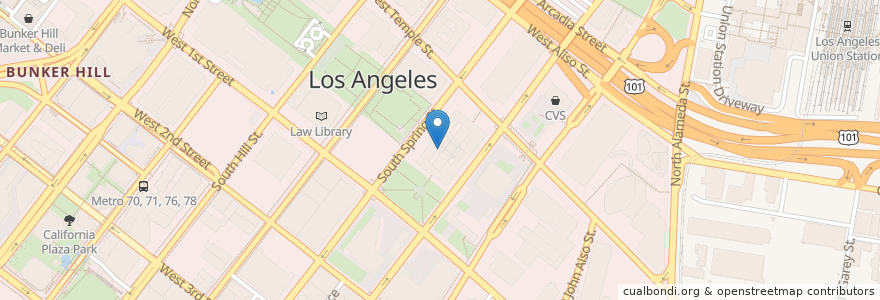 Mapa de ubicacion de Homeboy Diner en United States, California, Los Angeles County, Los Angeles.