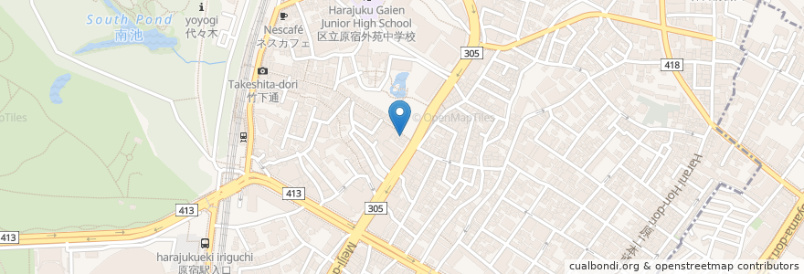 Mapa de ubicacion de sushi train en Japan, Tokyo, Shibuya.
