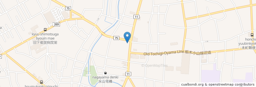 Mapa de ubicacion de スターバックス en Jepun, 栃木県, 栃木市.