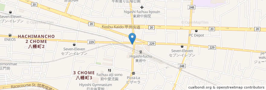 Mapa de ubicacion de バンサン en ژاپن, 東京都, 府中市.