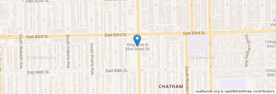 Mapa de ubicacion de MLK Jr Dr & 83rd St en Stati Uniti D'America, Illinois, Chicago.