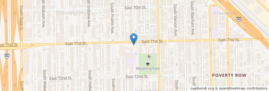 Mapa de ubicacion de Calumet Ave & 71st St en Estados Unidos Da América, Illinois, Chicago.
