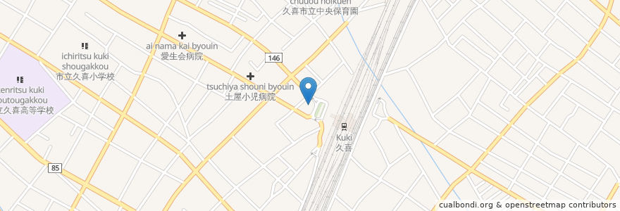 Mapa de ubicacion de マクドナルド en 日本, 埼玉県, 久喜市.