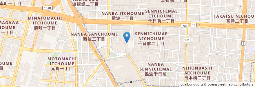 Mapa de ubicacion de スターバックス en 日本, 大阪府, 大阪市.