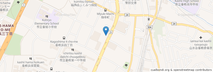 Mapa de ubicacion de Kurazushi, Kashidanchi en Giappone, Prefettura Di Fukuoka, 福岡市, 東区.