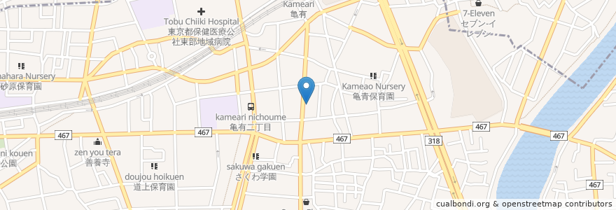 Mapa de ubicacion de きらぼし銀行 en اليابان, 東京都.