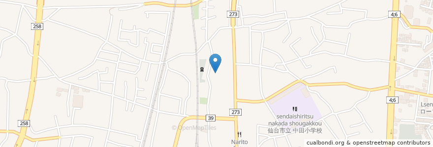 Mapa de ubicacion de 宝泉寺 en Japão, 宮城県, 仙台市, 太白区.