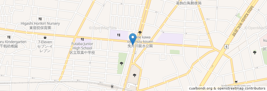 Mapa de ubicacion de ときわ食堂 en اليابان, 東京都, 葛飾区.